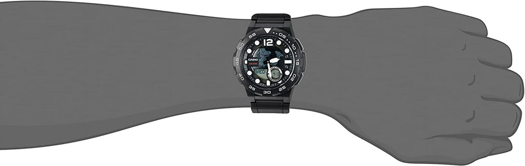 Men's Ana-Digi Dive Style Watch, Black, AEQ100W-1AVCF