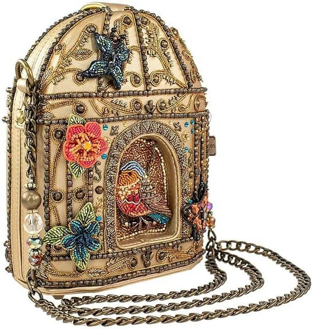 Mary Frances Don't Be Cagey Beaded Crossbody Birdcage Handbag, Multi