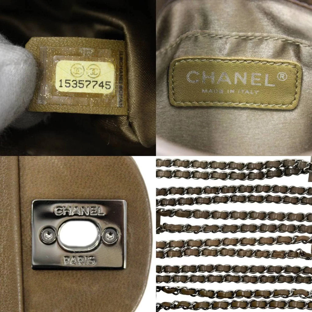 Pre-Owned CHANEL Chanel chain shoulder bag matelasse dark brown 15357745 (Good)