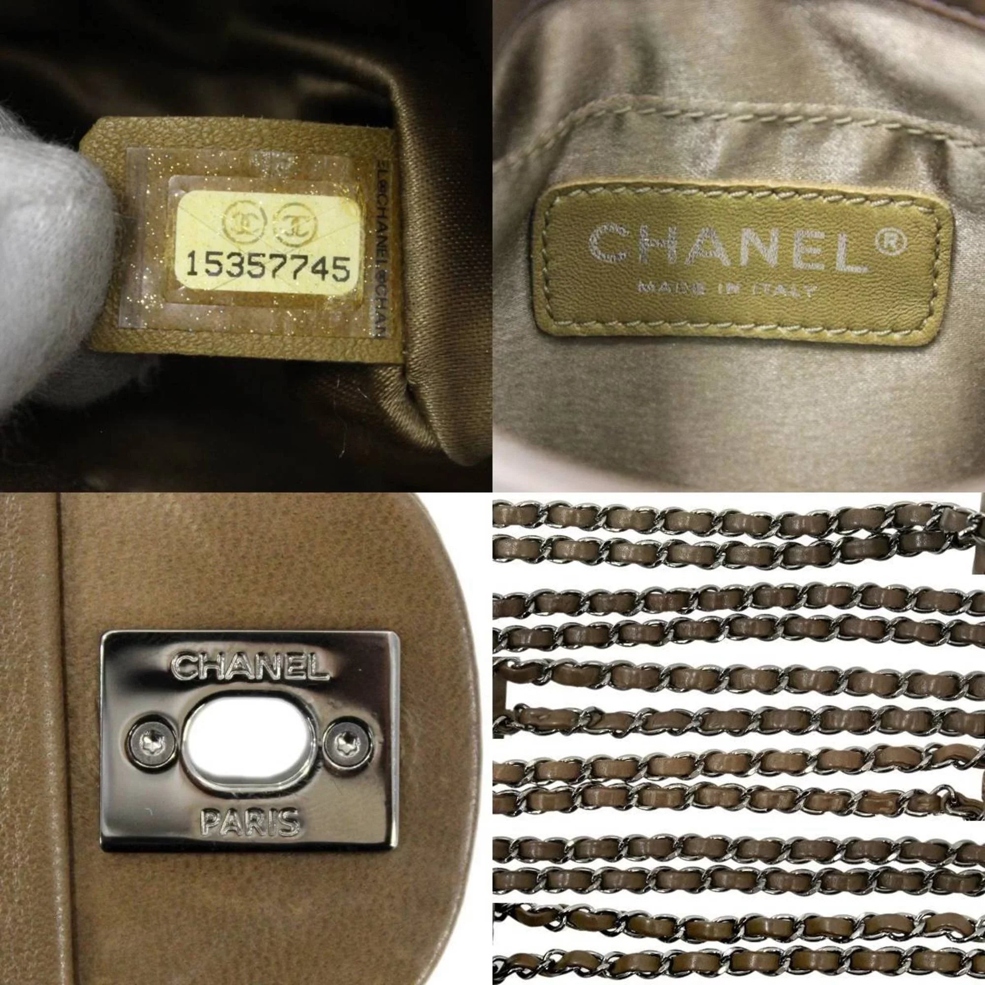 Pre-Owned CHANEL Chanel chain shoulder bag matelasse dark brown 15357745 (Good)