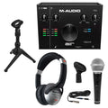 M-Audio AIR 192 | 4 2-In/2-Out 24/192 USB Audio Interface with Microphone & Numark Headphones Package