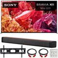 XR75X95K 75" BRAVIA XR X95K 4K HDR Mini LED TV with smart Google TV (2022 Model) Bundle with Deco Home 60W 2.0 Channel Soundbar, 37"-100" TV Wall Mount Bracket Bundle and 6-Outlet Surge Adapter