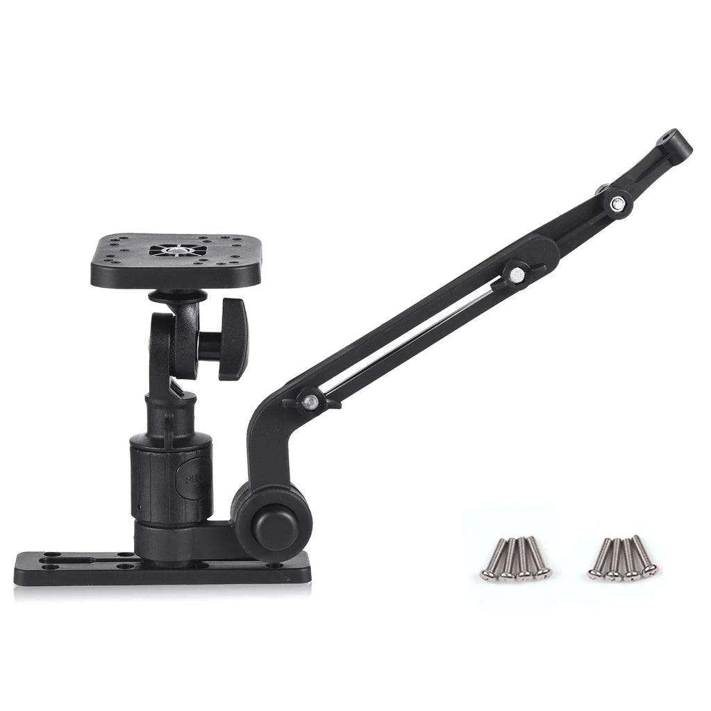 Tomshoo Tough Kayak Boat Transducer Mounting Arm, Fish Finder Mount Base Adapter, 360 Degree Swivel