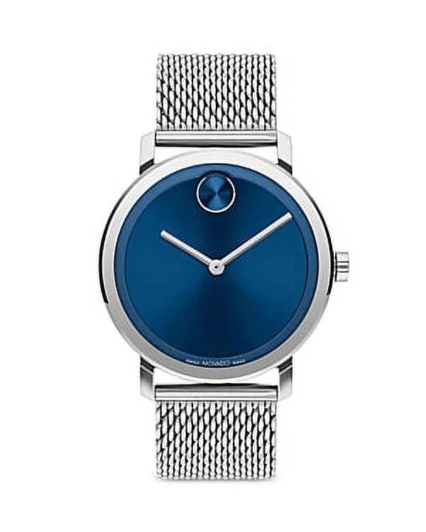 Movado Bold Evolution Mesh Strap 40mm Blue Dial Men's Watch 3600901
