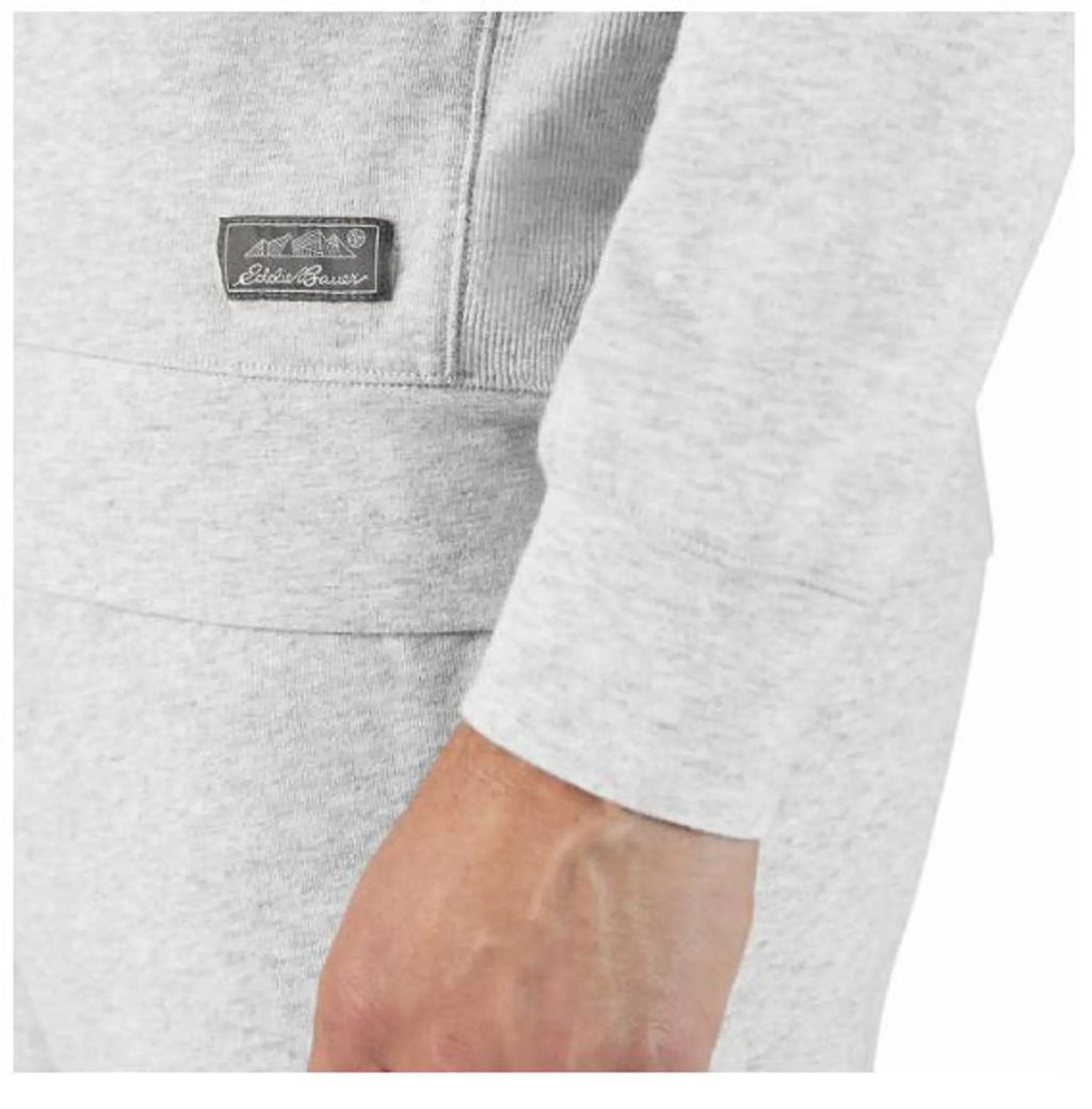 Eddie Bauer Mens Top Bottom Lounge Set (Gray, X-Large)