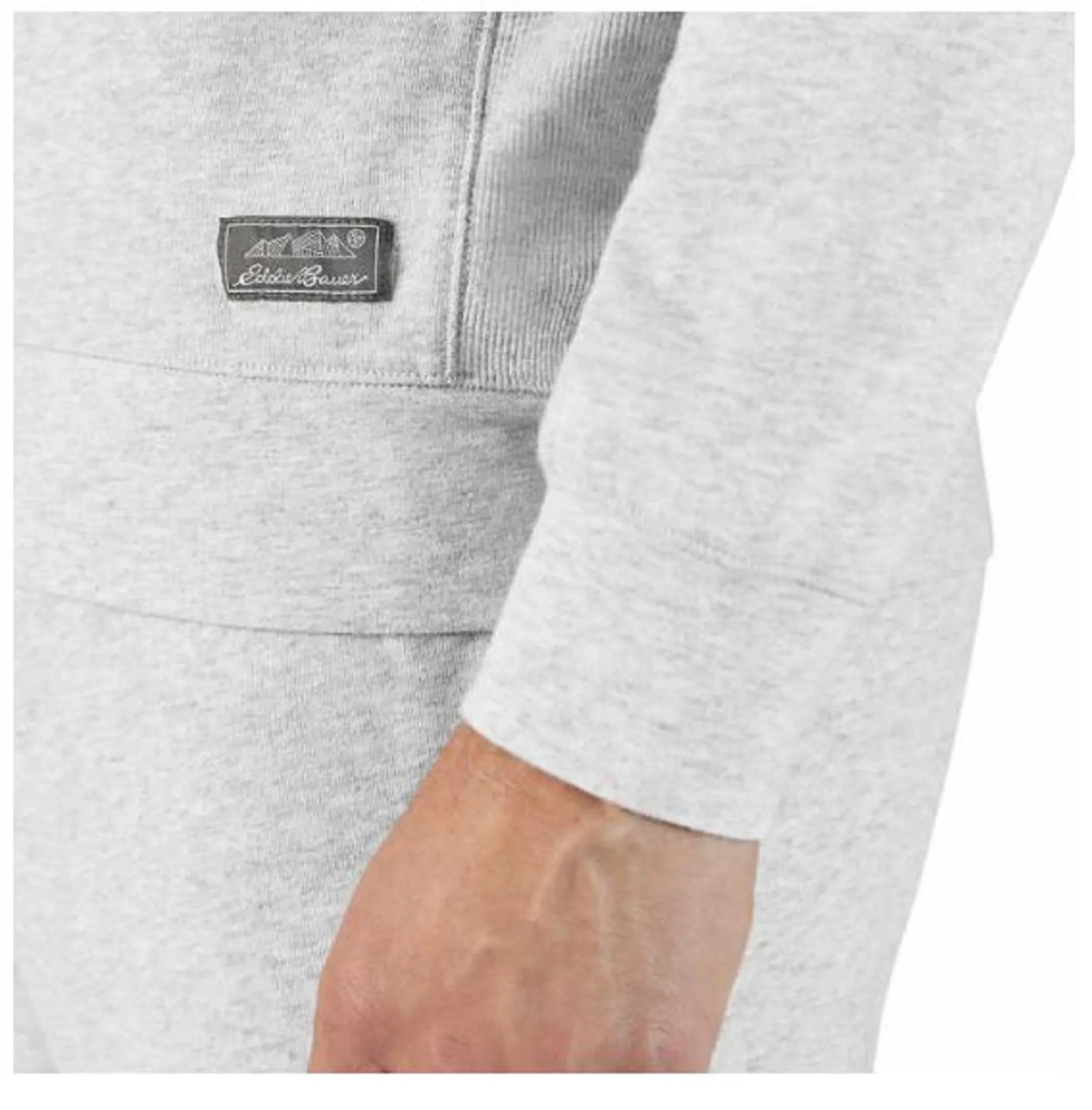 Eddie Bauer Mens Top Bottom Lounge Set (Gray, X-Large)
