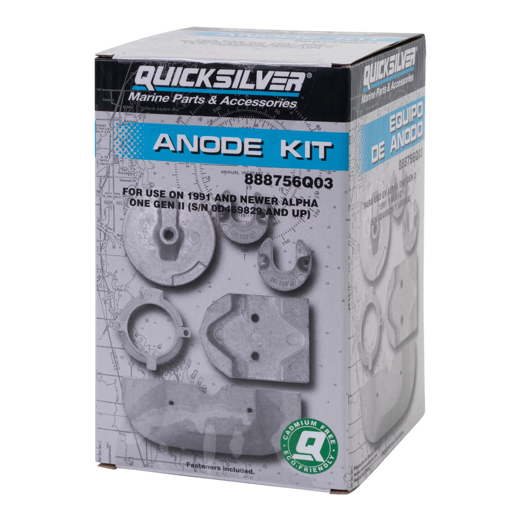 Quicksilver 888756Q03 Alpha One Gen II Aluminum Anode Kit