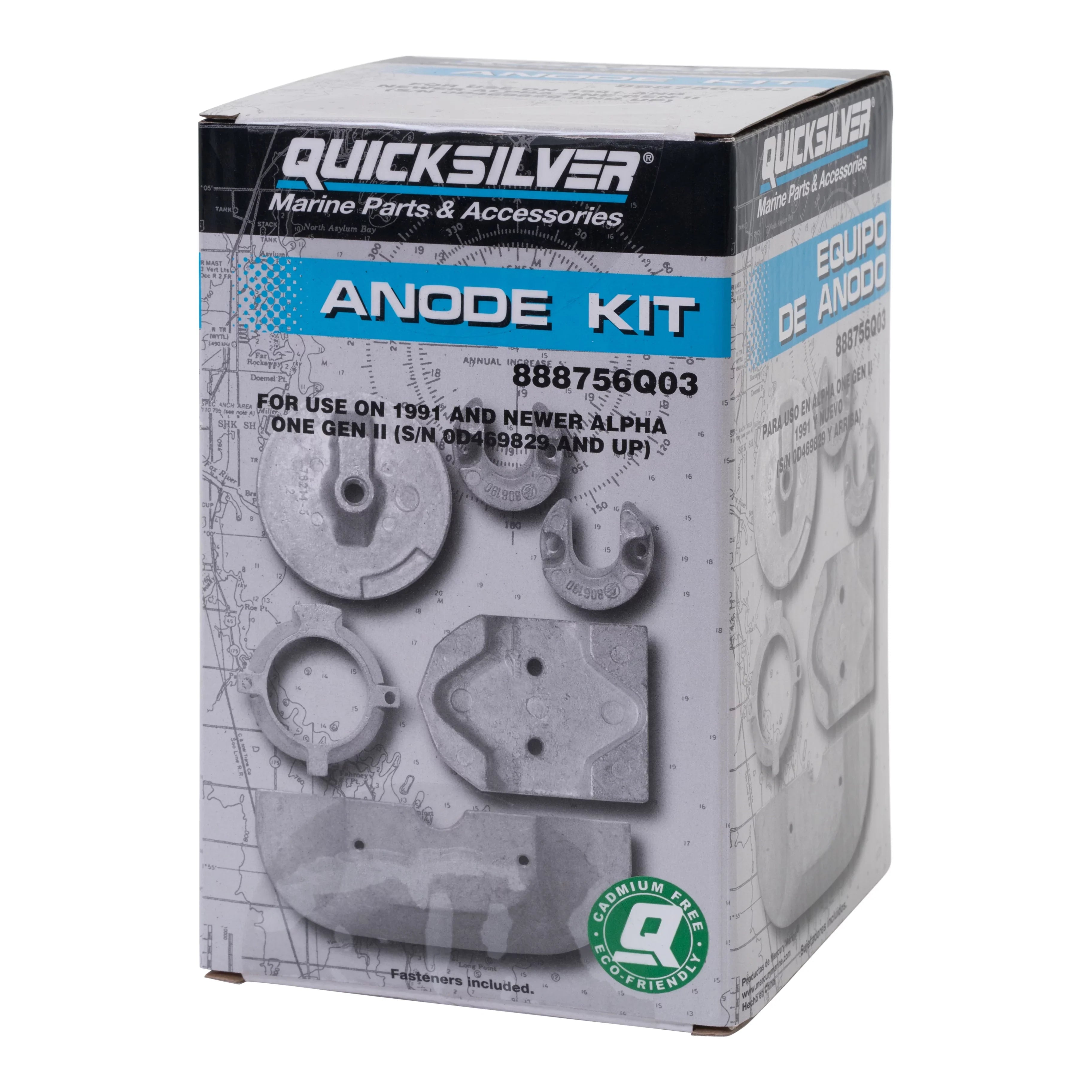 Quicksilver 888756Q03 Alpha One Gen II Aluminum Anode Kit