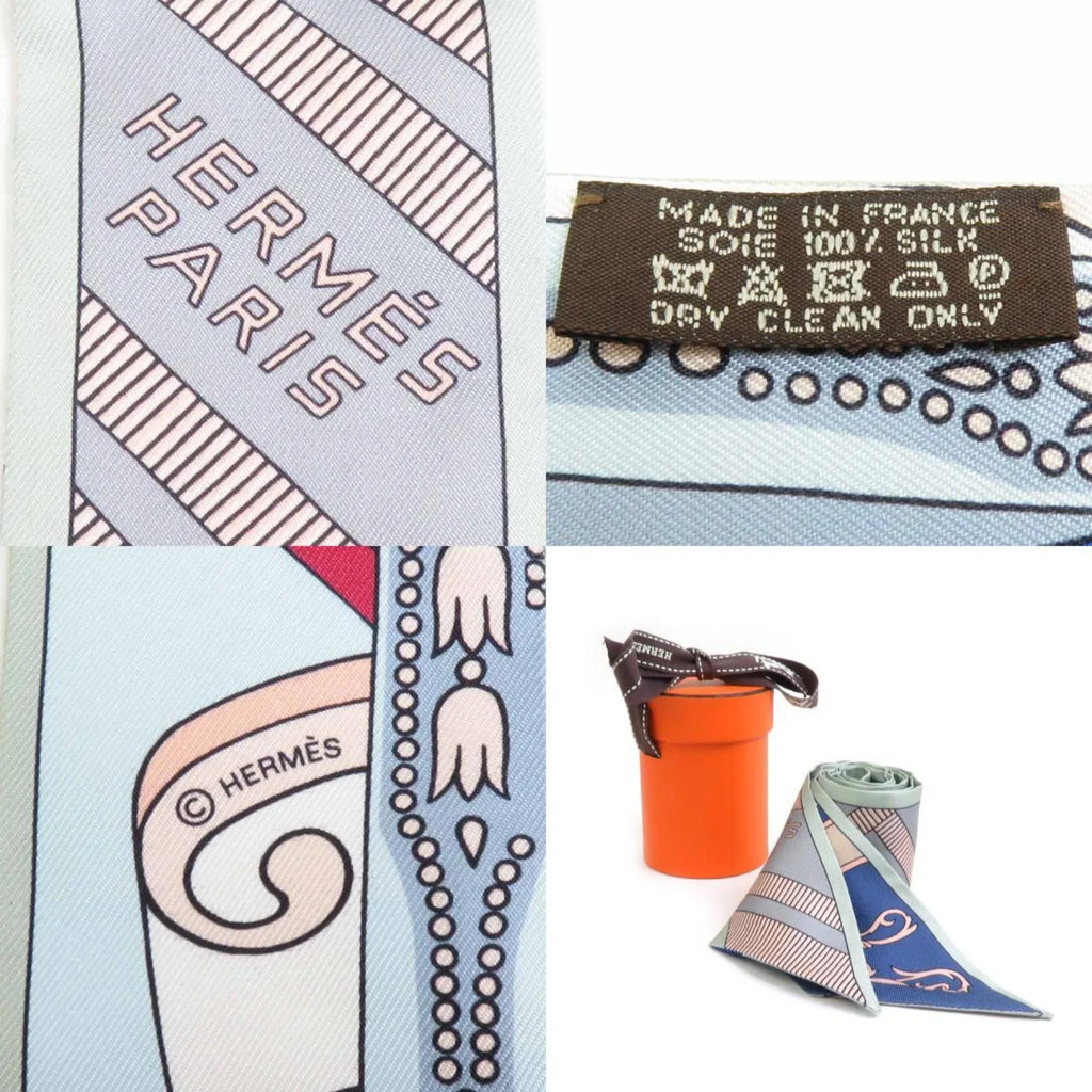 Pre-Owned Hermes HERMES Scarf Muffler Twilly Silk Multicolor Women's e58492f (Good)