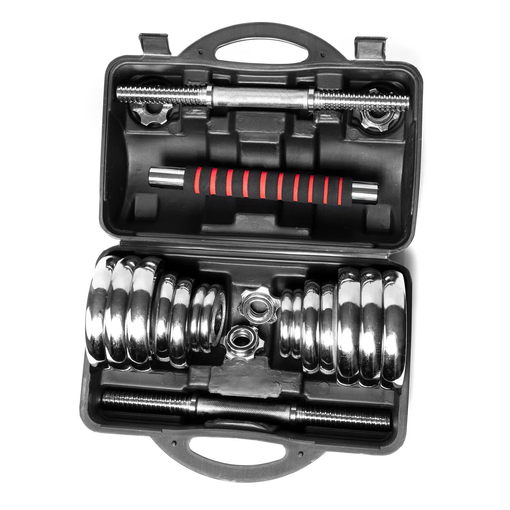 30KG Adjustable Dumbbell Bar Set Weights for Weight Lifting Fitness Training Bodybuilding