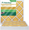 Filterbuy 18x18x1 MERV 11 Pleated HVAC AC Furnace Air Filters (4-Pack)