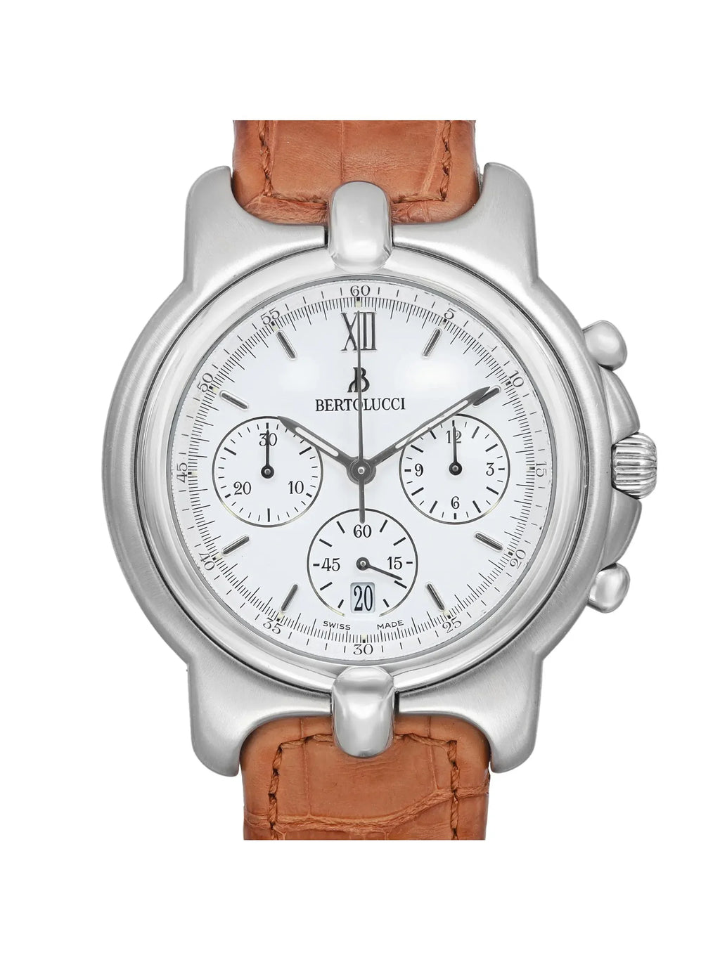 Bertolucci Pulchra Chronograph Steel White Dial Quartz Mens Watch 675 8050 41