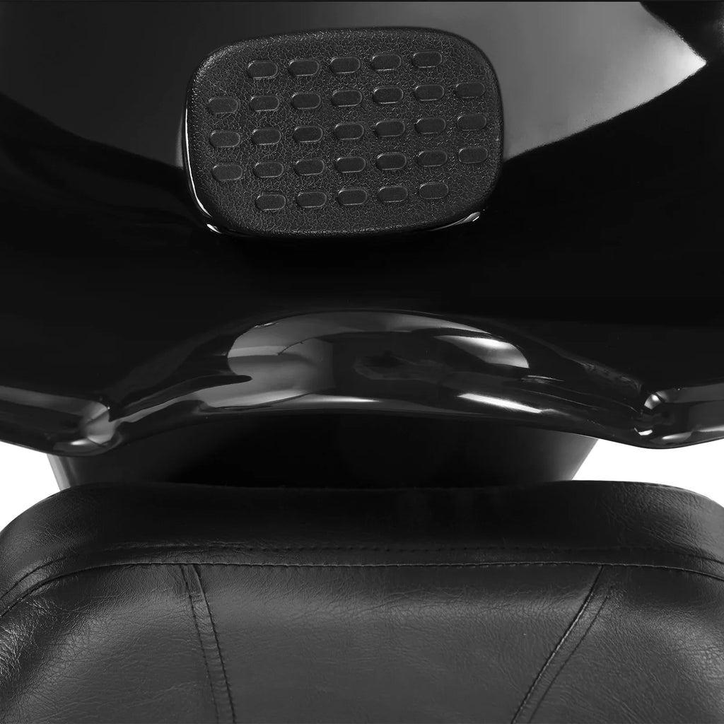 Artist hand Black Shampoo Barber Backwash Chair Salon Spa Beauty w/Ceramic Bowl,Sink, Foot Pedal