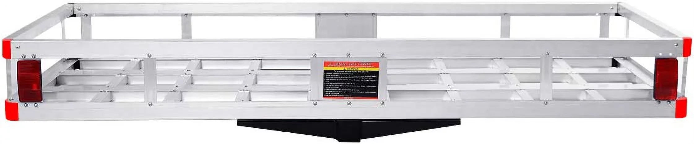 Hitch Cargo Carrier, Aluminum Trailer Hitch Cargo Carrier Fits 2” Receiver, 60” x 22” x 7” Mount Luggage Rack, Vehicle Cargo Basket for SUV, Truck, Car, 500LBS Capacity