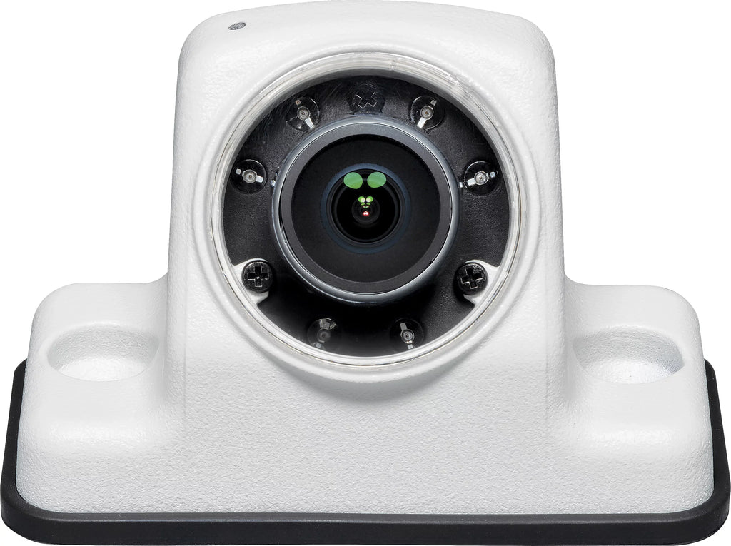 Voyager VCAHD150 Vehicle Surface Mount Heavy Duty AHD Rear Color Camera w/ Night Vision, 160-Degree Viewing Angle, IR LED Low Light Assist, White Impact Resistant Aluminum Housing, IP69K Liquid