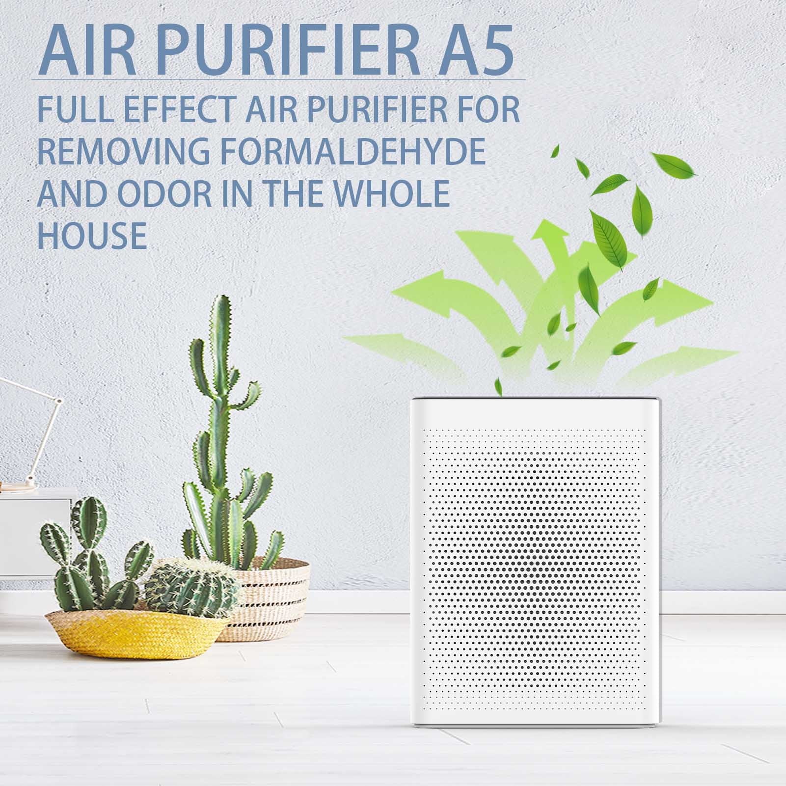 Olansi HEPA Air Purifier - Ultra High CADR, Adjustable Fan Speed, Quiet Sleep Mode - 410 sq. ft Coverage,White