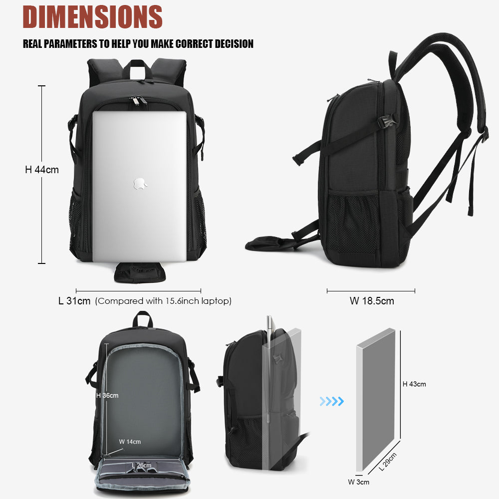 Big Capacity Photography Camera Fluid Shoulders Backpack Video Tripod DSLR Bag Drone Case w/ Rain Cover for Pentax
