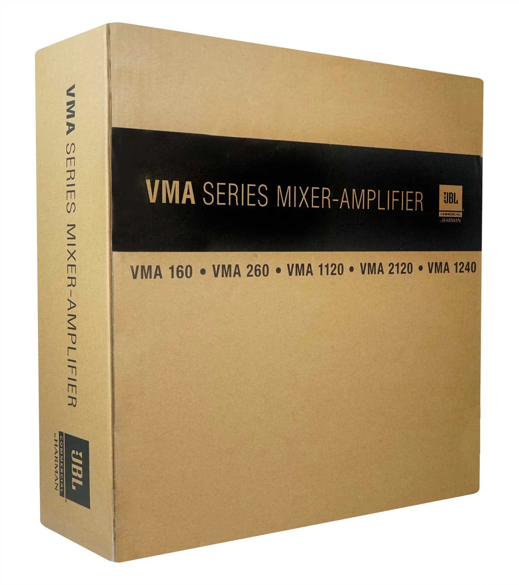 JBL VMA2120 2-Ch Commercial 70V Amplifier+(2) Wall+(4) Ceiling Speakers in Black