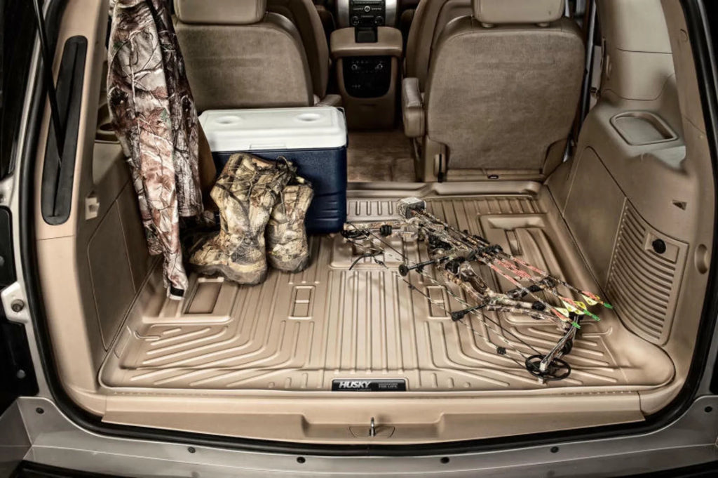 Husky by RealTruck Weatherbeater Series Cargo Liner Behind 3rd Seat Black Compatible with 11-19 Ford Explorer; behind and under upright 3rd Seat