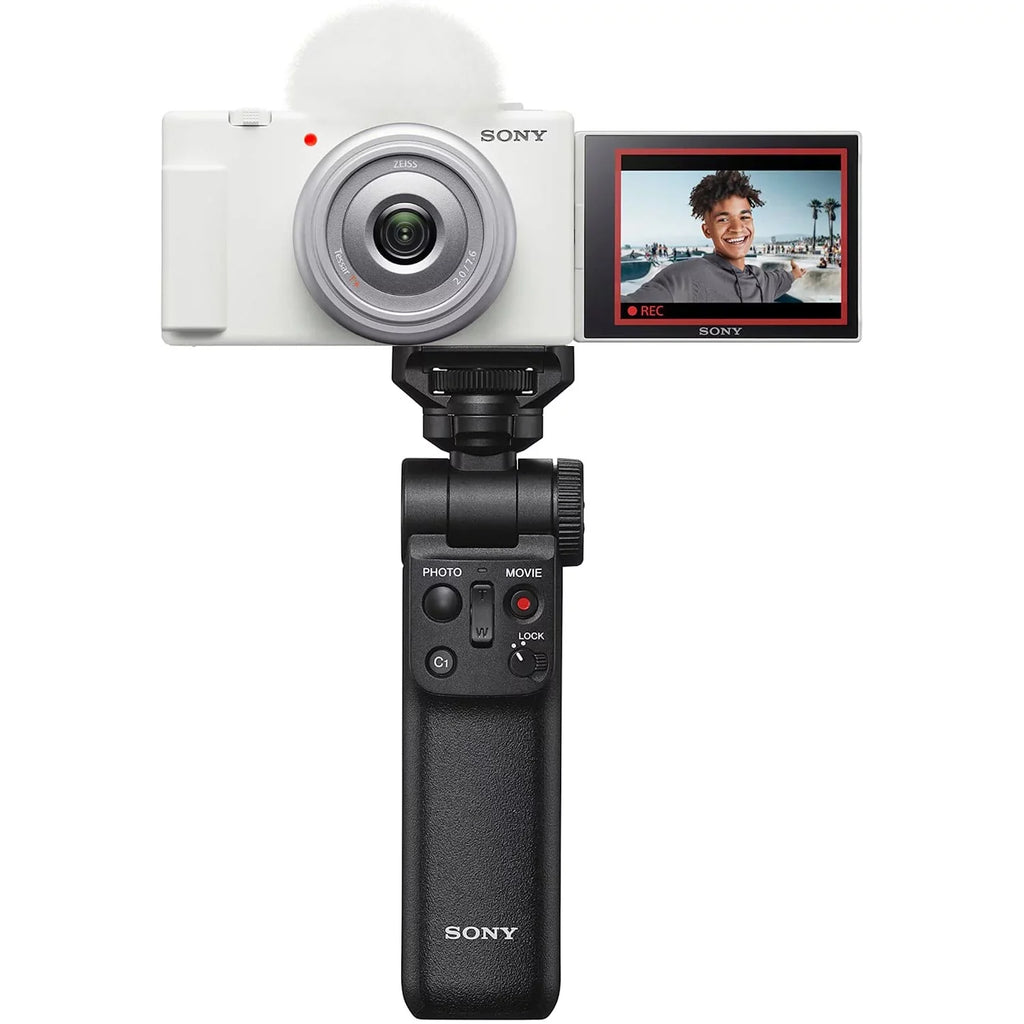 ZV-1F Vlog Camera with 4K Video & 20.1MP for Content Creators and Vloggers White ZV-1F/W Bundle