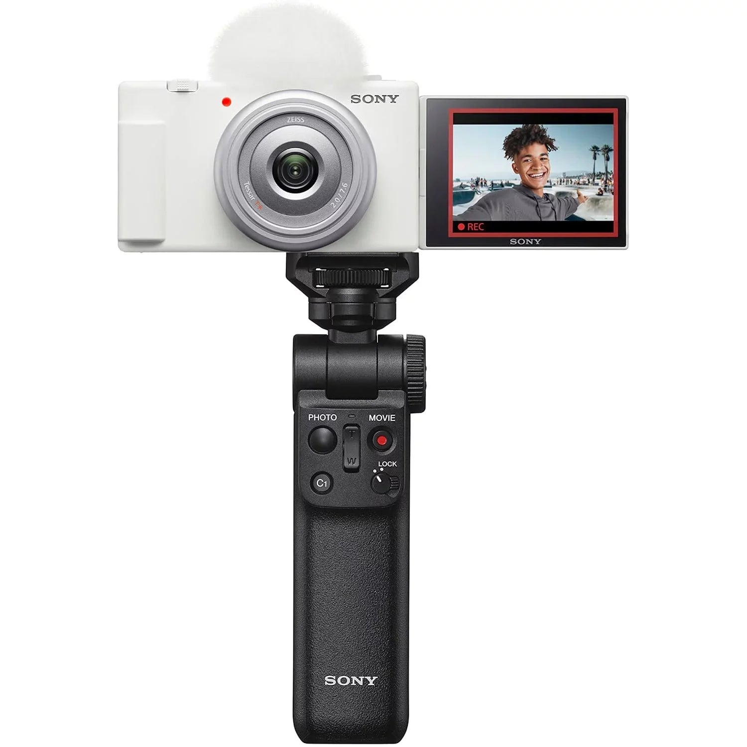 ZV-1F Vlog Camera with 4K Video & 20.1MP for Content Creators and Vloggers White ZV-1F/W Bundle