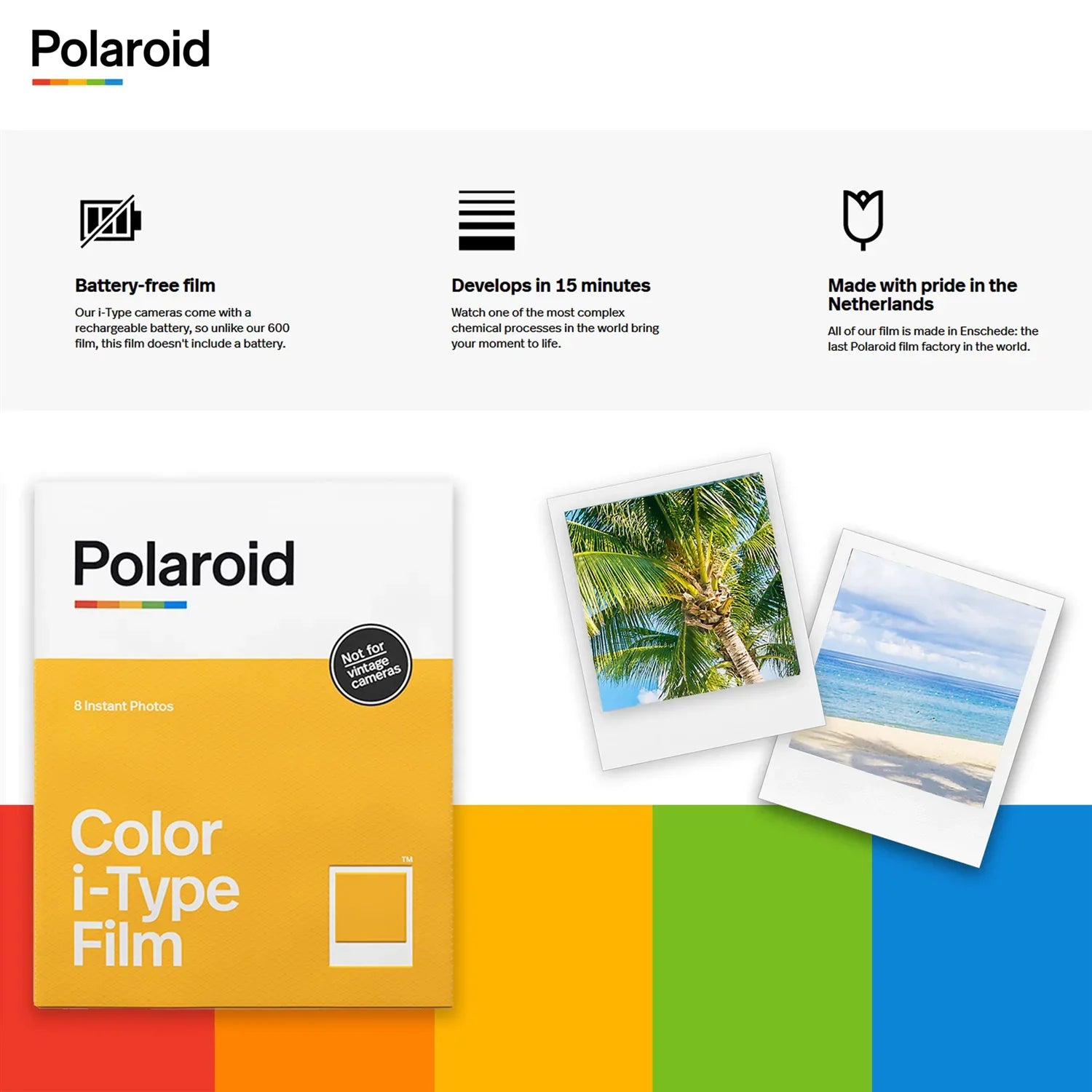 Polaroid Now 2nd Generation I-Type Instant Film Camera (Black) + Polar