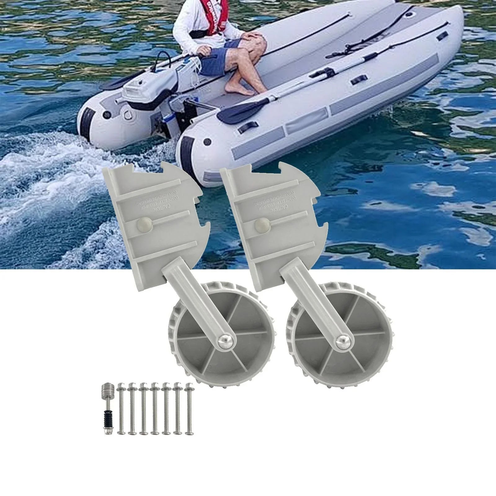 AMLESO 2Pcs Dinghy for Inflatable Dinghy Inflatable Boat Launching