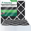 Filterbuy 18x18x1 MERV 8 Odor Eliminator Pleated HVAC AC Furnace Air Filters with Activated Carbon (6-Pack)