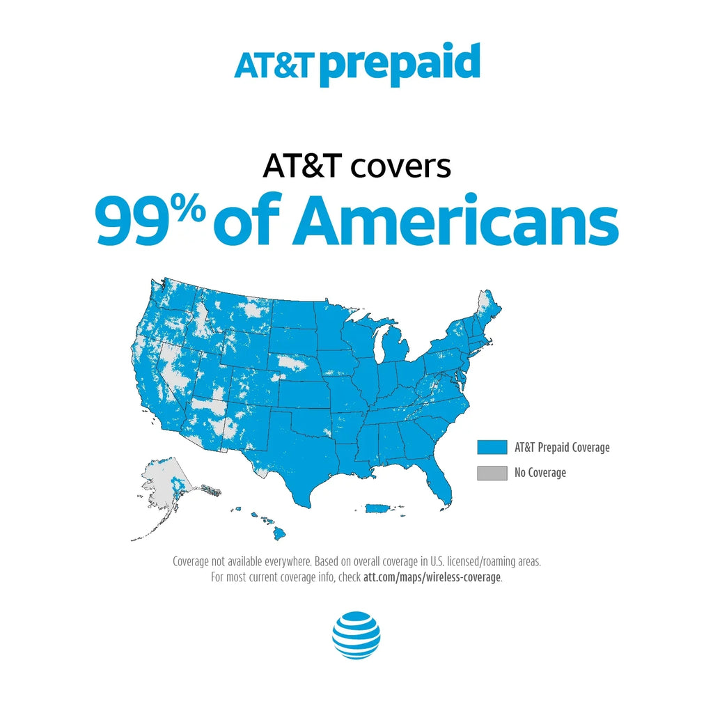 AT&T Prepaid Alcatel TETRA 16GB Prepaid Smartphone, Black