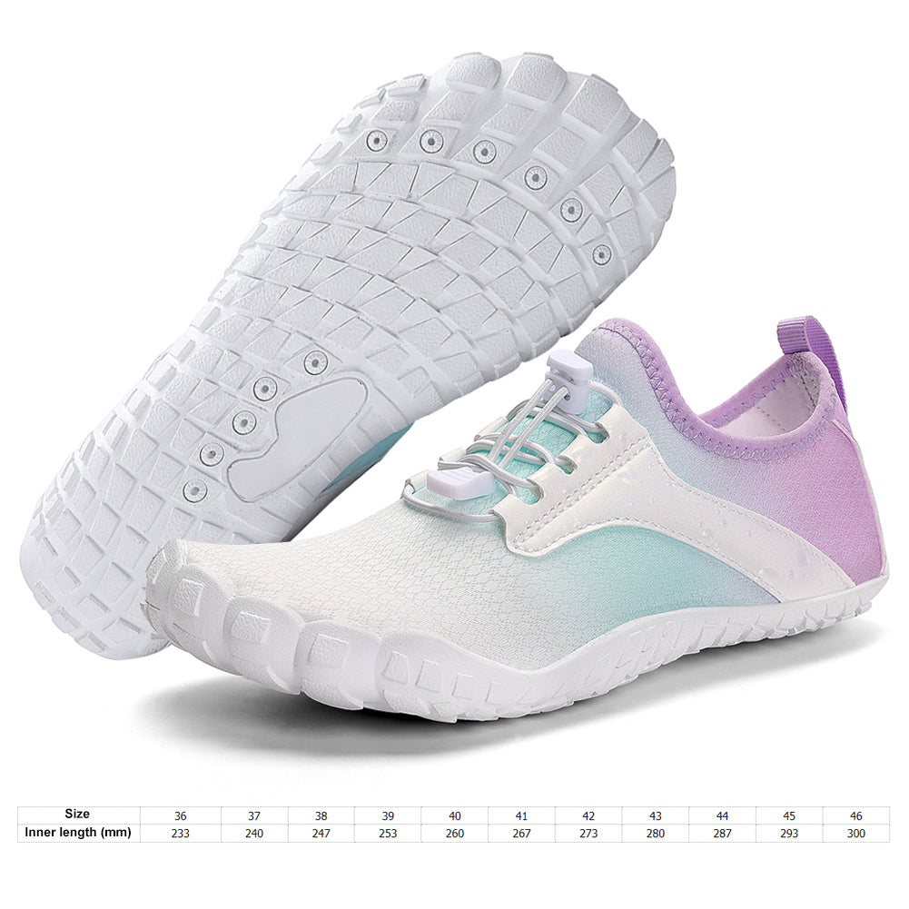 SunyaMood Liquid Shoes Barefoot Beach Shoes Quick Dry Non-slip for Men Women (39 Purple)