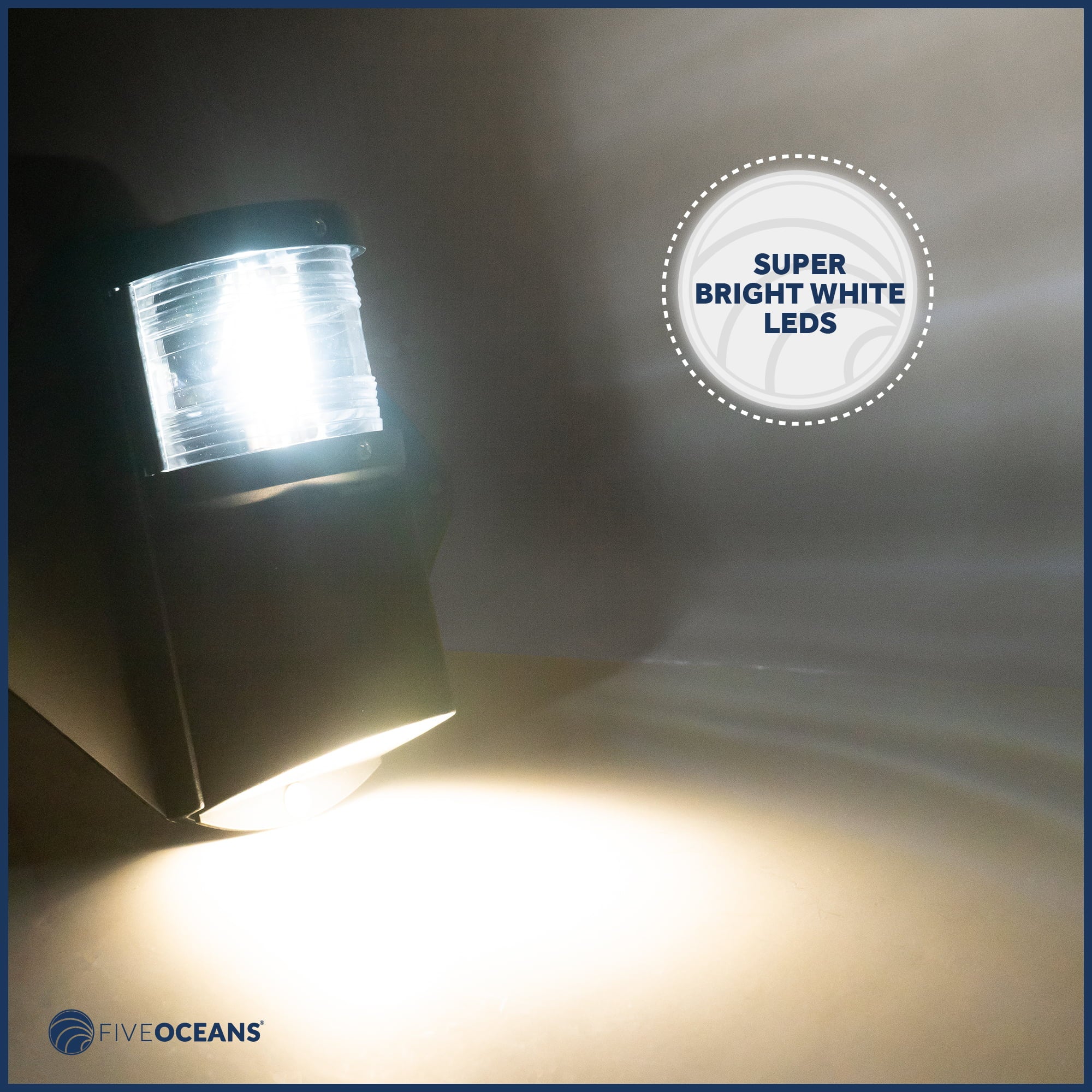 Five Oceans Combination Masthead and Deck Light, LED Masthead Deck Spreader Light, 12V, Vertical Mount for Sailboat - FO3837