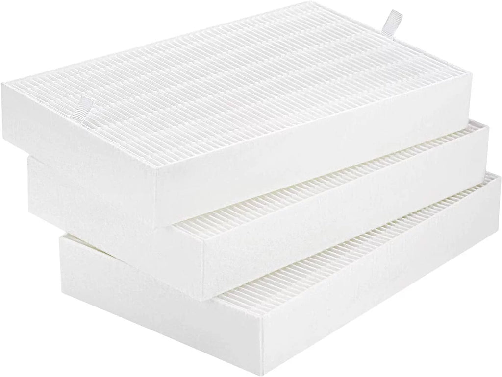 Air Purifier HEPA 13 Filter R, HRF-R3 Compatible with Honeywell Air Purifier HPA300 3 Pack with 4 Pack Precut Activated Carbon Pre-Filters Replacement HRF-AP1,Home Air Purifier Parts & Accessories