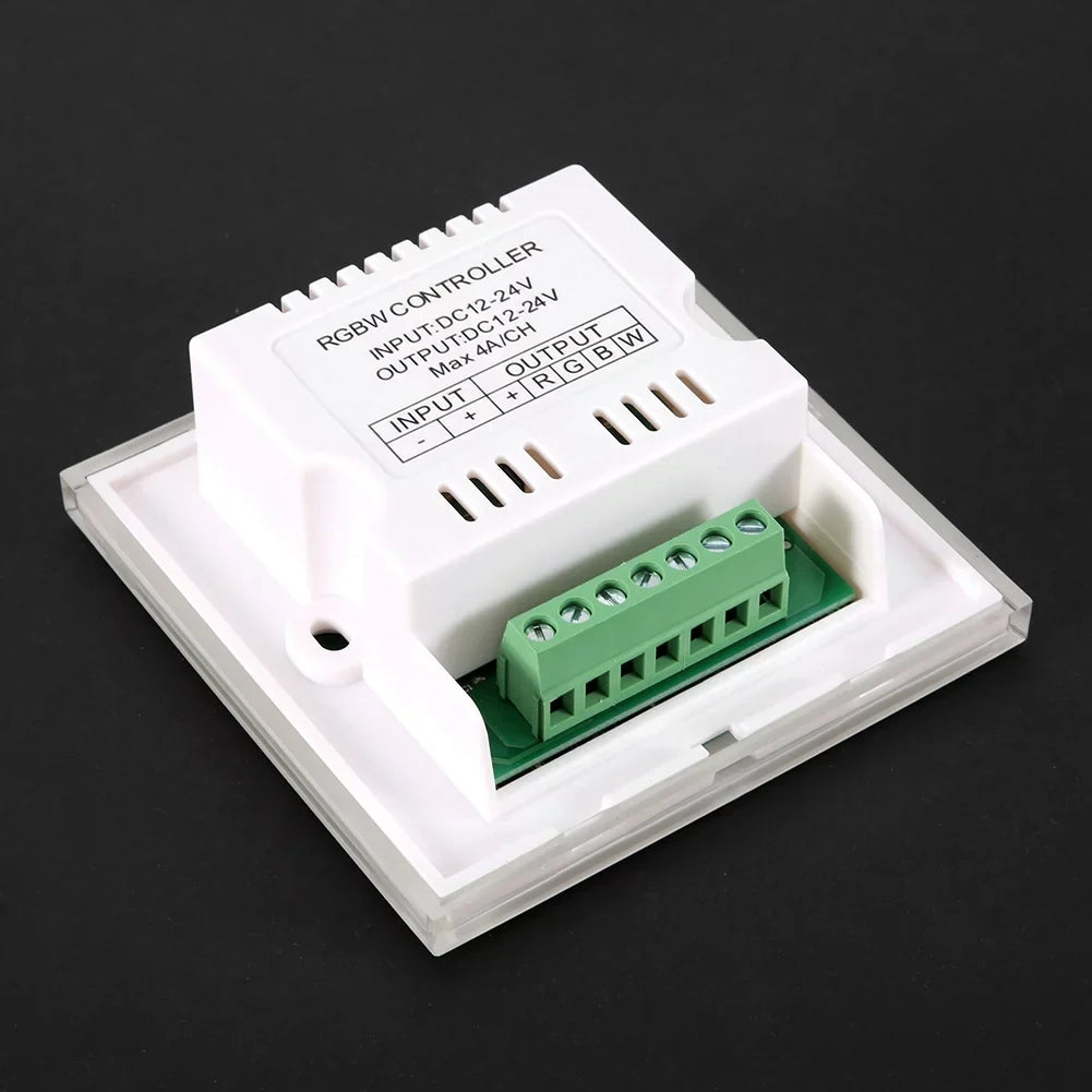 Dingln Wall Mounted Colorful RGBW LED Touch Panel Controller Dimmer Switch For Strip Light White