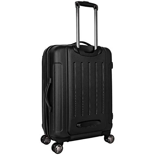 Kenneth Cole Reaction Renegade 24” Lightweight Hardside Expandable 8-Wheel Spinner Checked-Size Luggage, Black, inch