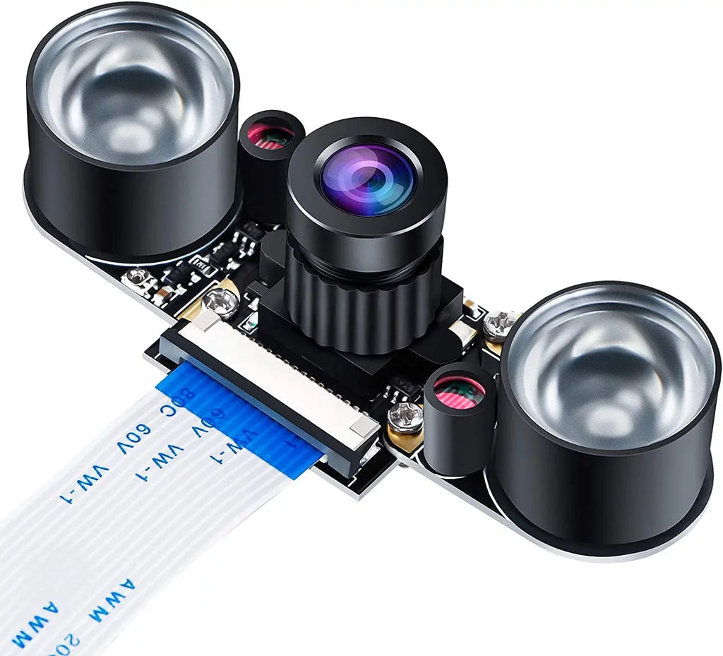 Raspberry Pi 4 Camera Night Vision Camera Adjustable-Focus Module 5MP OV5647 Webcam Video 1080p Compatible