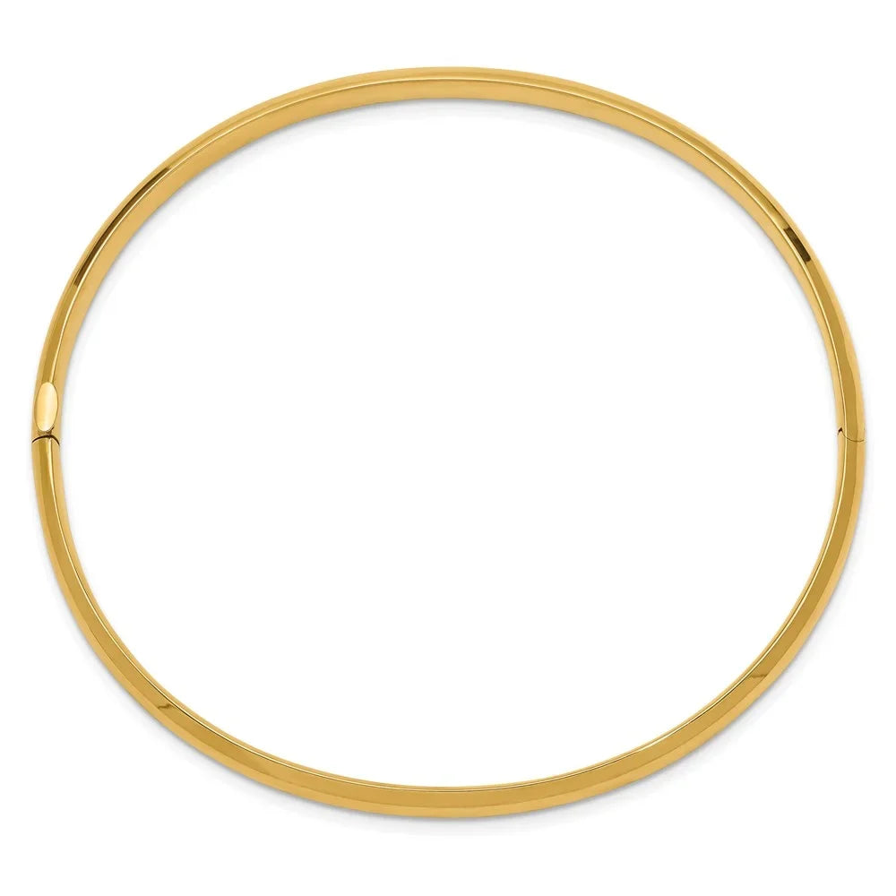 14k 3/16 Oversize High Polished Hinged Bangle Bracelet QHP3/16O