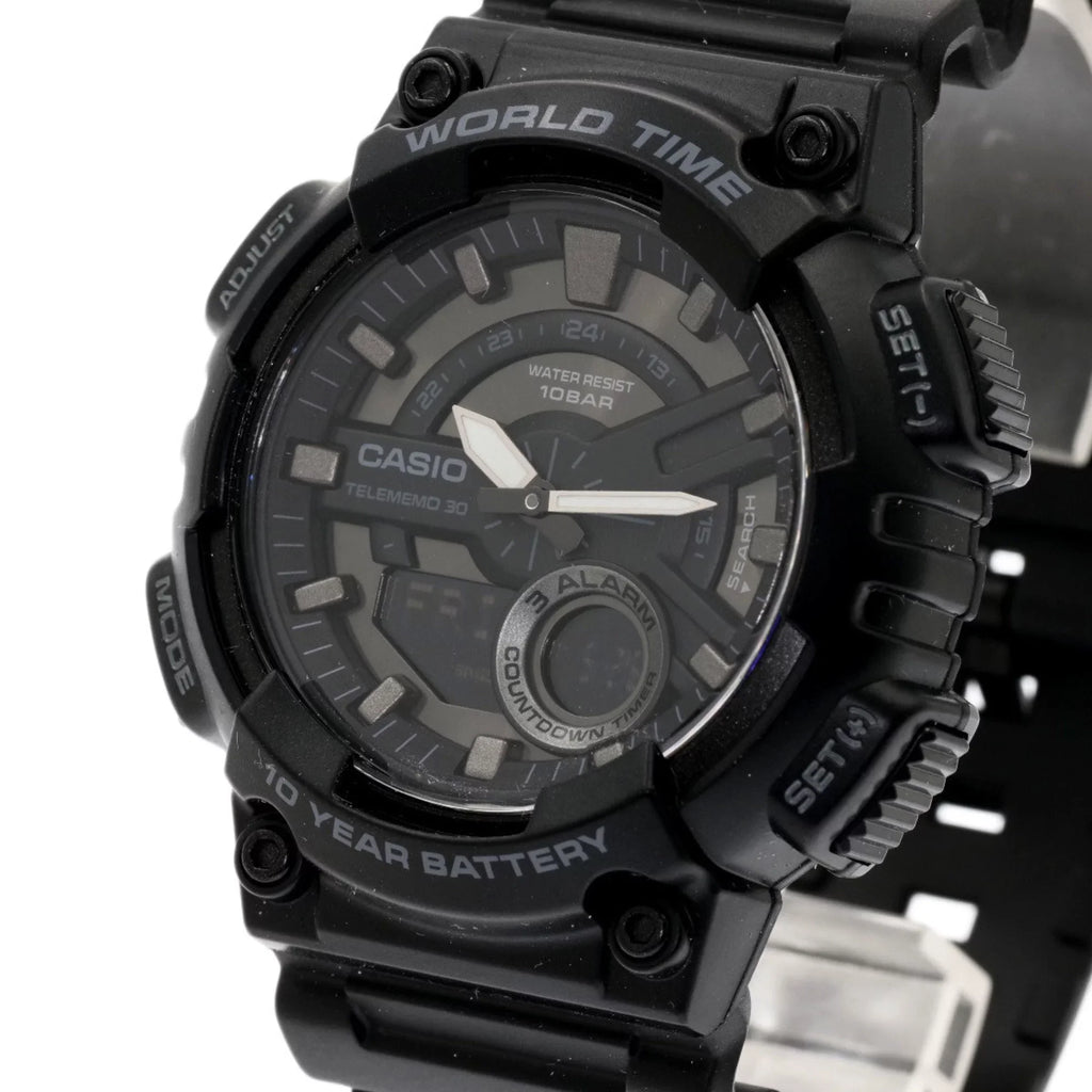 Pre-Owned Casio AEQ-110 Watch Stainless Steel/Rubber Men's CASIO (Good)