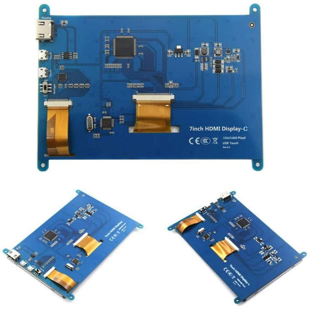 Treedix 7 inch Capacitive Touch Display LCD Display Monitor HDMI Module 1024x600 Compatible with Raspberry Pi 3B+/4B