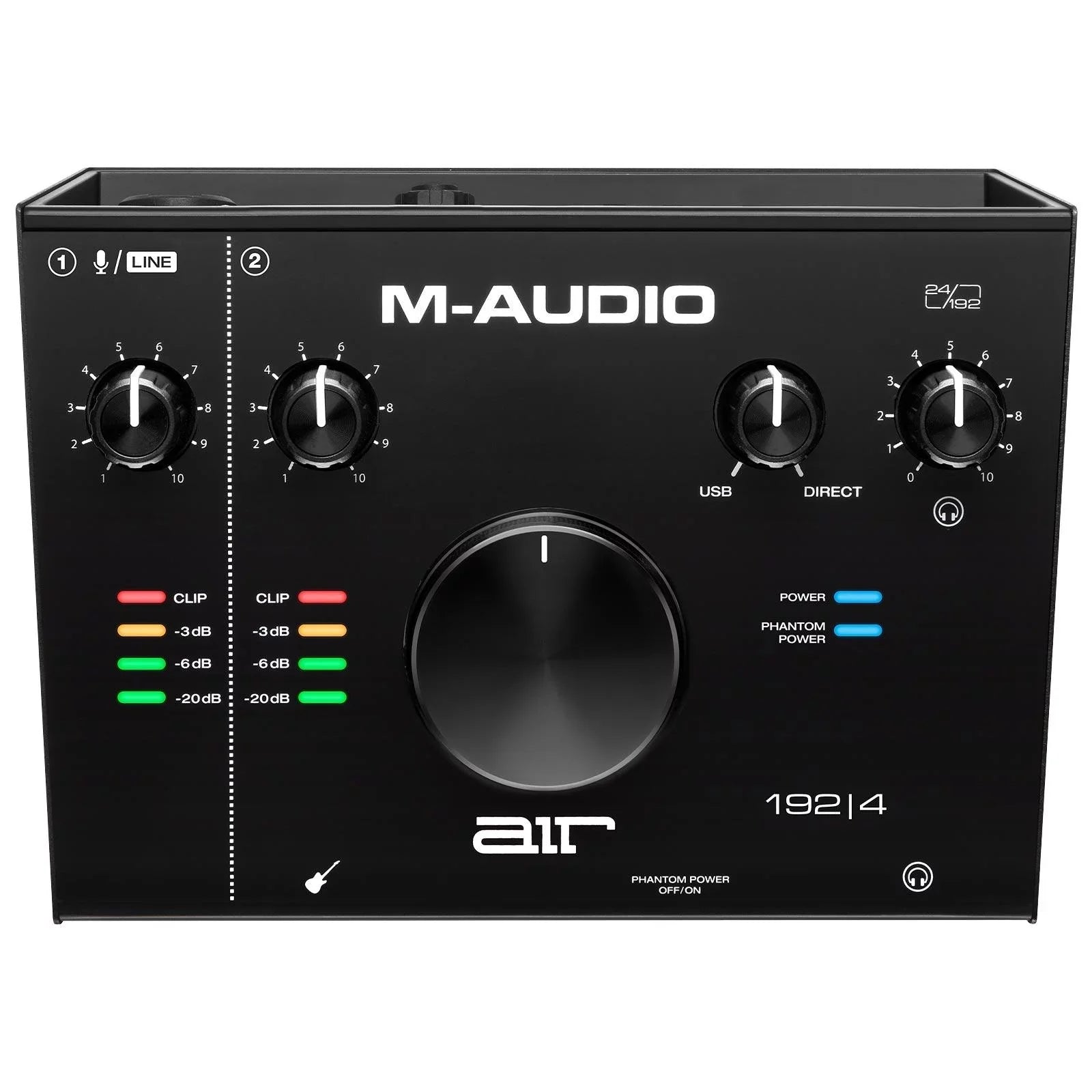 M-Audio AIR 192 | 4 2-In/2-Out 24/192 USB Audio Interface with Microphone & Numark Headphones Package