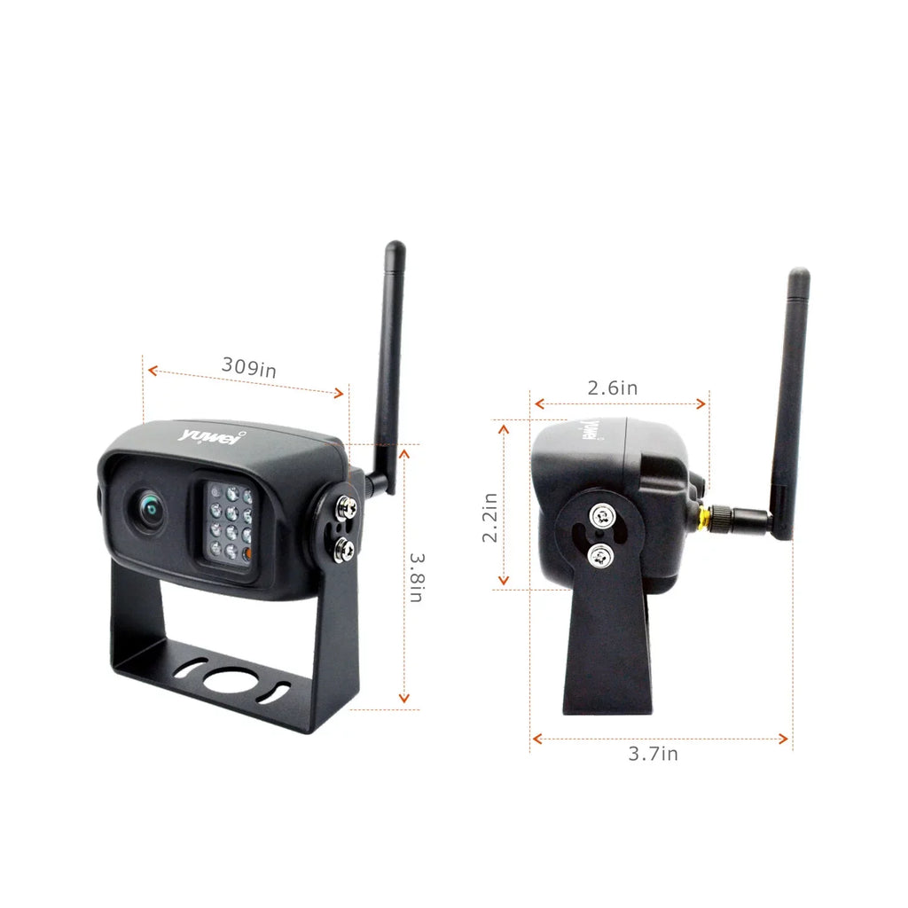 Yuwei YW-0629 Advanced Wireless Backup Camera with Nightvision and in Black Color for Cars, Trucks, RVs, and Trailers