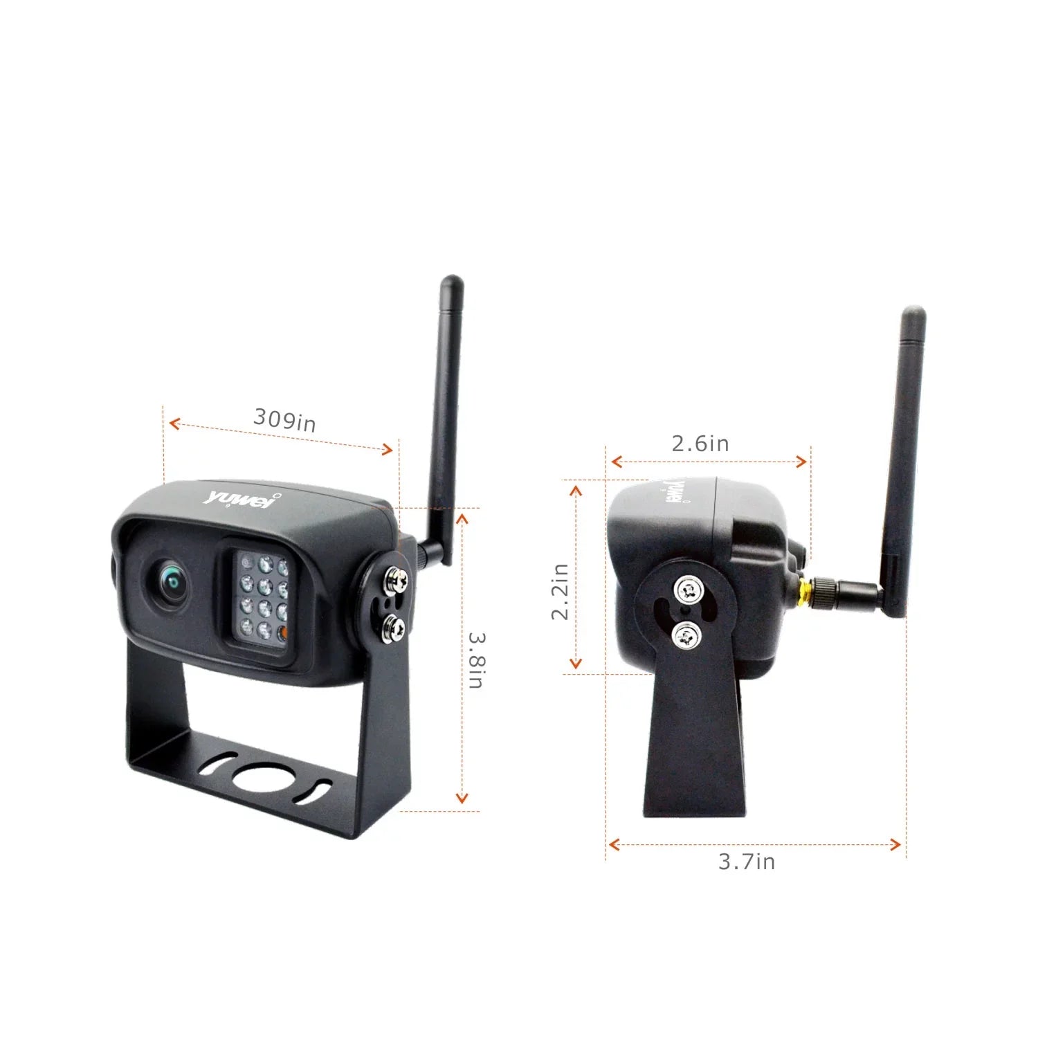 Yuwei YW-0629 Advanced Wireless Backup Camera with Nightvision and in Black Color for Cars, Trucks, RVs, and Trailers