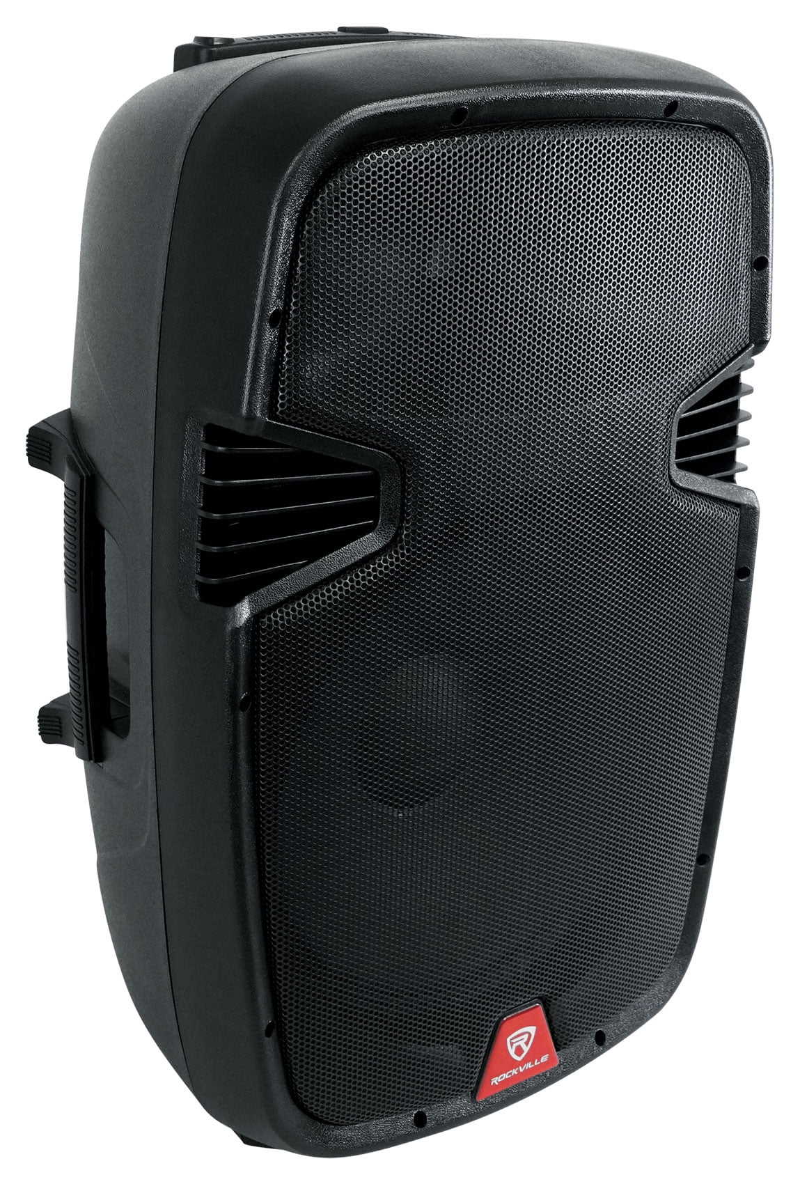Rockville 2) 15" Battery Powered Speakers+Stands+Mics For Backyard Movie Theater