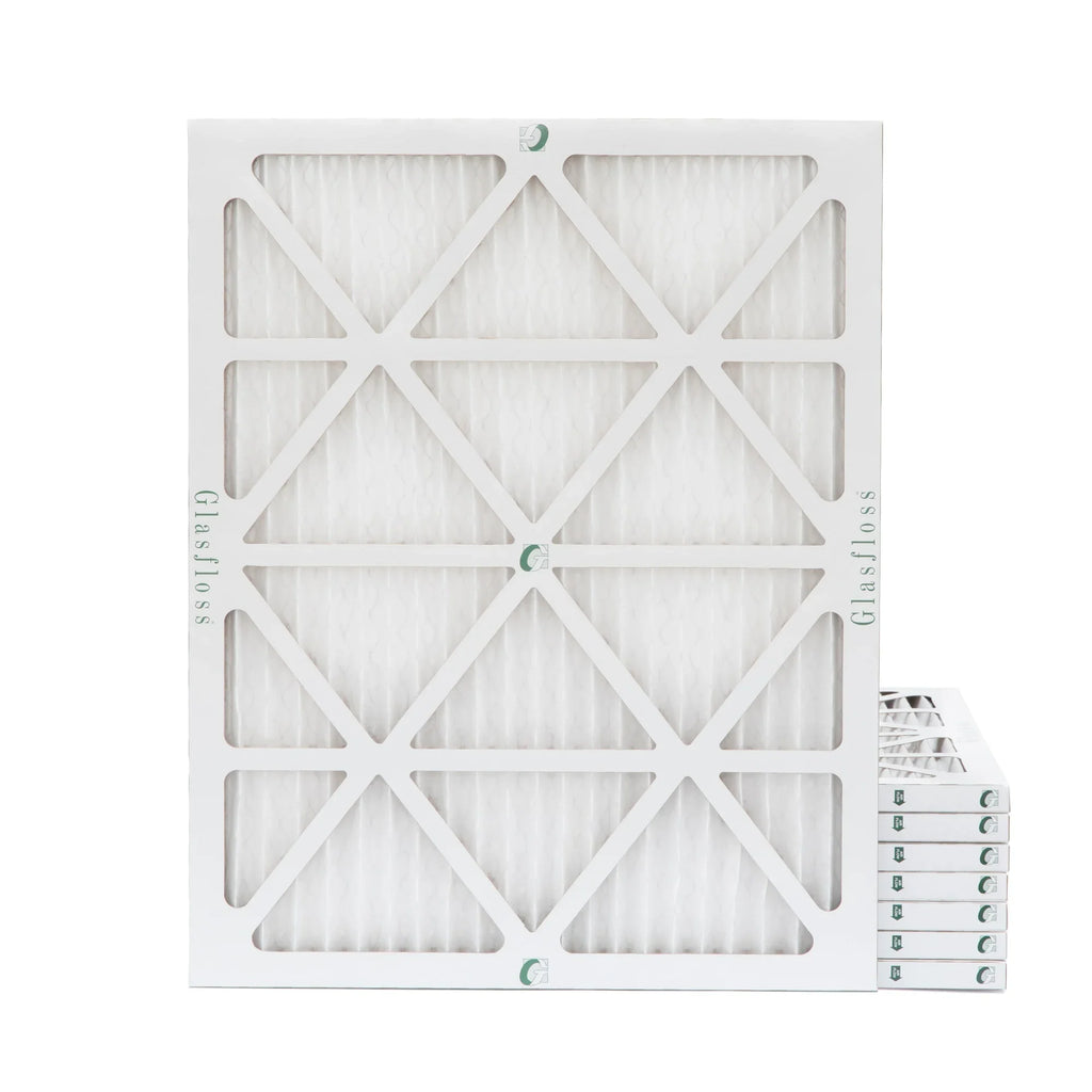 15x20x1 MERV 10 Pleated AC Furnace Air Filters by Glasfloss Industries. ( 8 Pack ) Exact Size: 14-1/2 x 19-1/2 x 7/8