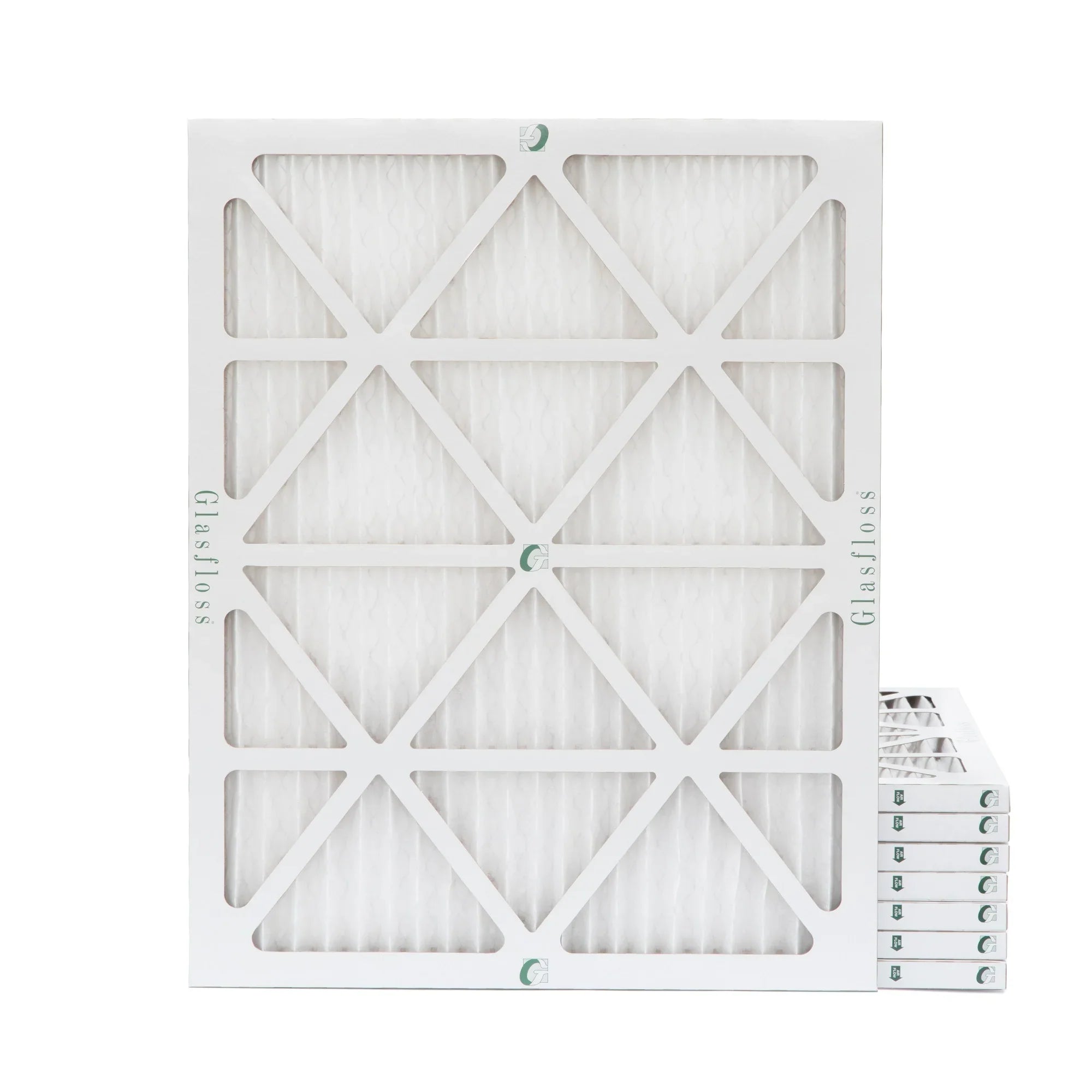 15x20x1 MERV 10 Pleated AC Furnace Air Filters by Glasfloss Industries. ( 8 Pack ) Exact Size: 14-1/2 x 19-1/2 x 7/8