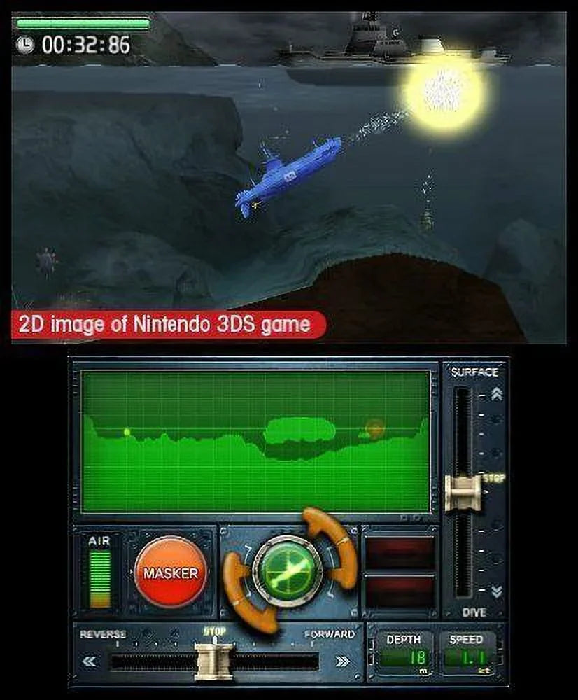Steel Diver - Nintendo 3DS [NTSC 2DS Simulation Submarine Video Game] NEW