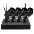 Radirus Wireless CCTV System, 4pcs 1.0MP WiFi IP Camera, 4CH 1080P NVR Kit, Phone Control