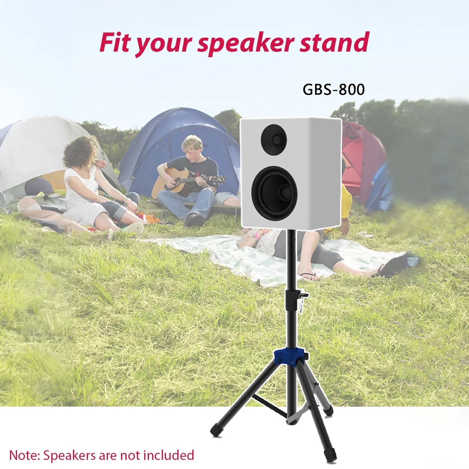 Bisofice Speaker Stand for Studio Speaker, Adjustable Height Tripod Stand with Non slip Base, Heavy Duty Bracket for Surround Sound Efficiency