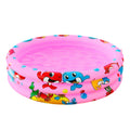Round Inflatable Baby Swimming Pools, 47"x12" 3 Ring Portable inflatable Swimming Pool for Kids, Kiddie Paddling Pool Indoor&Outdoor Toddler Liquid Game Play Center for Kids/Girls/Boys,Pink