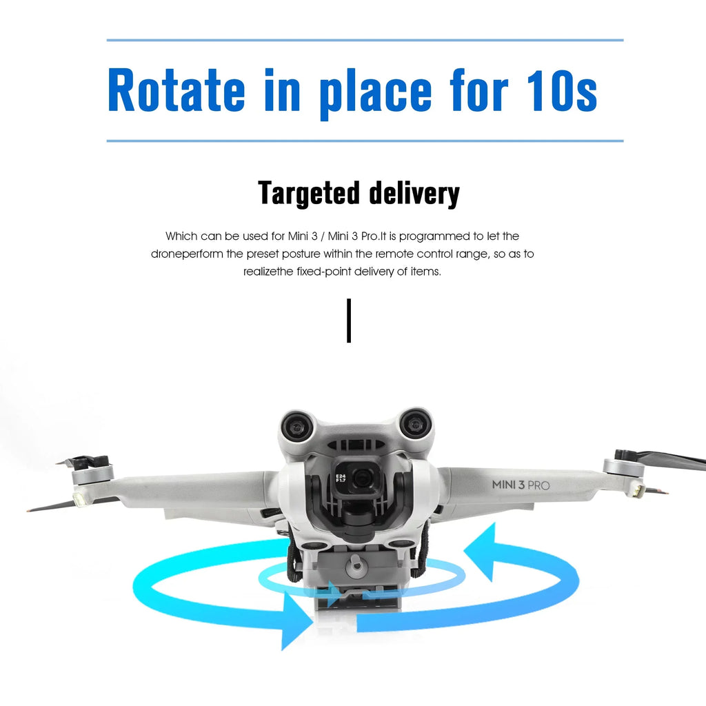 Airdrop Device for DJI Mini 3 and Mini 3 Pro Drone Accessories Payload Delivery Transport Device Fishing Drone, Drop Fishing Line, Wedding Scene, Search&Rescue