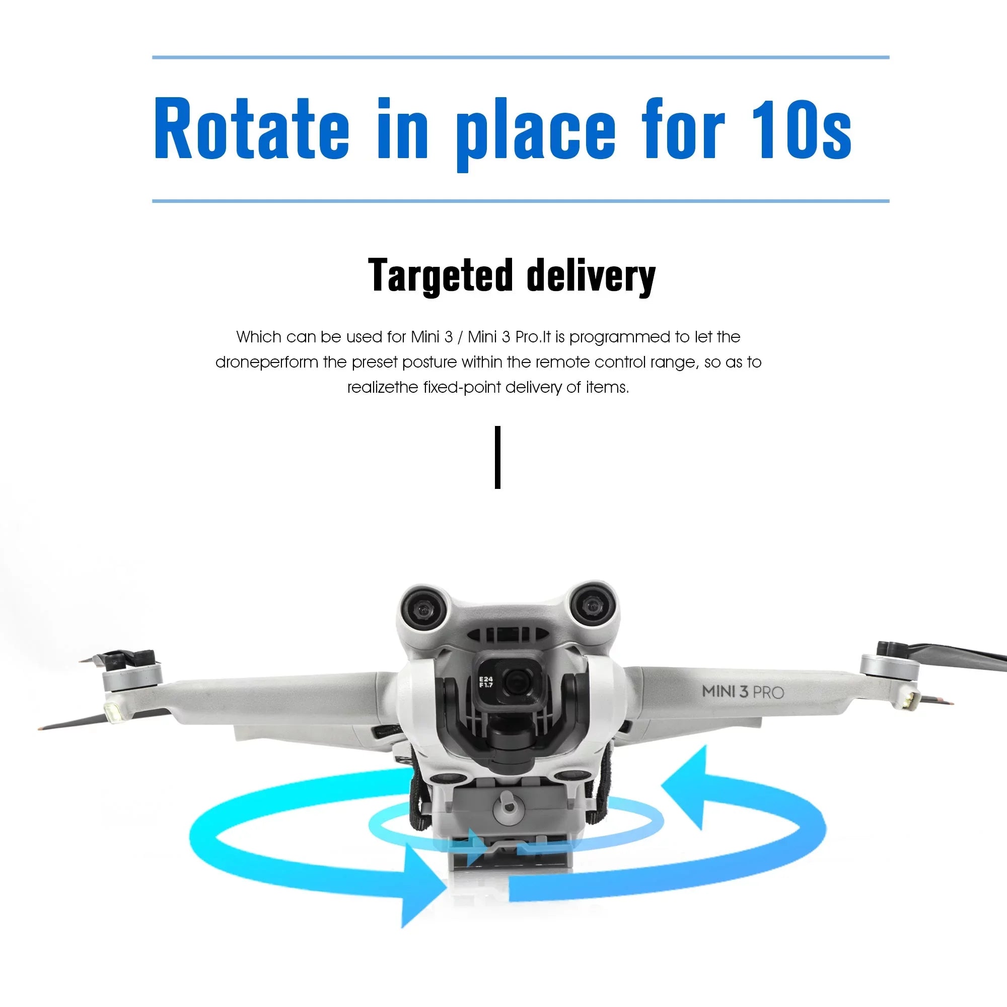 Airdrop Device for DJI Mini 3 and Mini 3 Pro Drone Accessories Payload Delivery Transport Device Fishing Drone, Drop Fishing Line, Wedding Scene, Search&Rescue